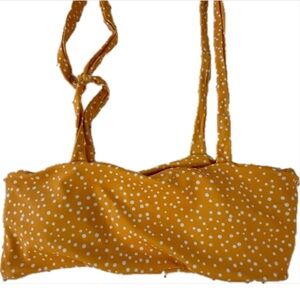 Bikini: Yellow Polka Dot Bikini (Top and Bottom) SHEIN